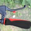 2PCS Mountain Bikes Handlebar Grips, 4 9x1 97x1 2in Bikes Handle Bar Grips, Avoid Slip and Lock On Bikes Handle Bar Grips, Bikes Handlebar Grips for Road Bikes Mountain Bike(red Black) view 3
