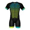 Sparx Mens Elite Aerosuit Triathlon Suit Mens Short Sleeve Tri Suit Skinsuit (Zigzag, 2XL) view 2