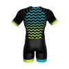 Sparx Mens Elite Aerosuit Triathlon Suit Mens Short Sleeve Tri Suit Skinsuit (Zigzag, 2XL) view 3