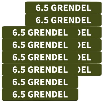 12 Pack Miaozhun 6.5 Grendel Magazine Marking Bands 6.5 Grendel Magazine Caliber Identification(Army Green-White)
