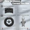 Felixstory 8.5x2.0 Inch Solid Tire, Replacement for 8 1/2x2 50/75-6.1 Orignal Scooter Tire, Fit for Gotrax GXL V2/ Xr/XR Ultra Hiboy S2 Hover-1 Journey Swagtron SG-5 ELectric Scooter, Black 1pc view 4