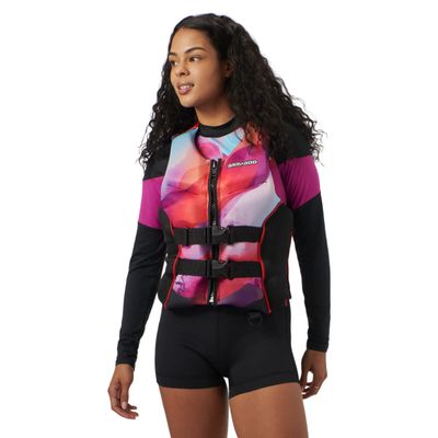 Sea-Doo Airflow Sunset Edition Adult Unisex PFD/Life Jacket (Ecoprene) 285988,Red,X-Large