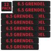 12 Pack Miaozhun 6.5 Grendel Magazine Marking Bands 6.5 Grendel Magazine Caliber Identification(Black-Red)