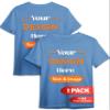 Custom T-Shirt - Personalized Tee Shirts for Men & Women - Customize Your Own US-Cotton Shirt with Front and Back Design add Your Image, Logo, Photo, Text - Tshirt in Carolina Blue, Adult S, 1Pack view 1
