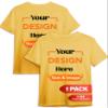 Custom T-Shirt - Personalized Tee Shirts for Men & Women - Customize Your Own US-Cotton Shirt with Front and Back Design add Your Image, Logo, Photo, Text - Tshirt in Daisy, Adult XL, 1Pack view 1