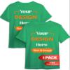 Custom T-Shirt - Personalized Tee Shirts for Men & Women - Customize Your Own US-Cotton Shirt with Front and Back Design add Your Image, Logo, Photo, Text - Tshirt in Turf Green, Adult L, 1Pack view 1