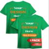Custom T-Shirt - Personalized Tee Shirts for Men & Women - Customize Your Own US-Cotton Shirt with Front and Back Design add Your Image, Logo, Photo, Text - Tshirt in Irish Green, Adult S, 1Pack view 1