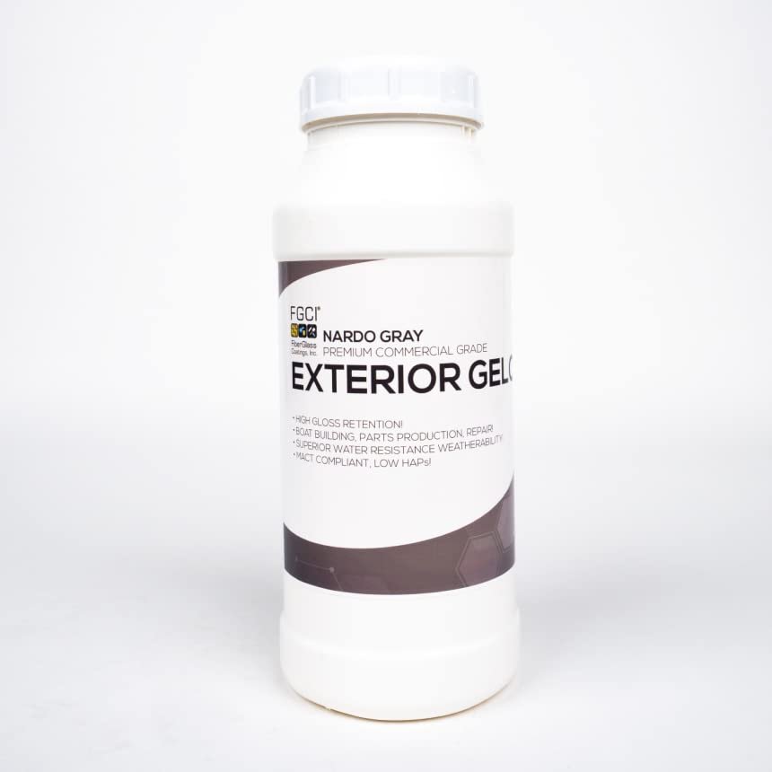 FGCI - 1 Quart Marine Grade Gel coat for Boat Building, RV, Restoration, Carbon Fiber Gel Coat, Fiberglass Repair, Patching, and Repair kit (Nardo Gray)