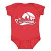 Cincinnati Skyline Kid's Baby Bodysuit for Baseball Fans (Red, 24M) view 1