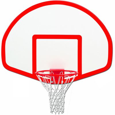 Lightweight Fan-Shape Fiberglass Basketball Backboard 39 x 54 Fan-Shape Fiberglass Backboard with Orange Target & Border