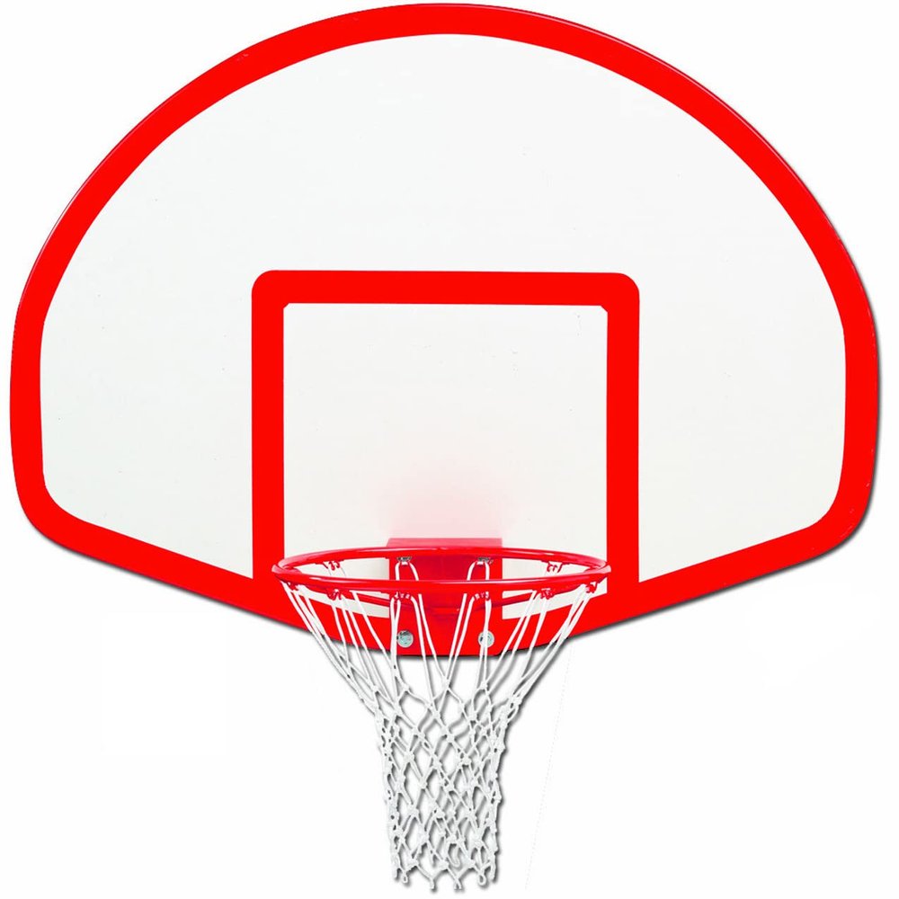 Lightweight Fan-Shape Fiberglass Basketball Backboard 39 x 54 Fan-Shape Fiberglass Backboard with Orange Target & Border