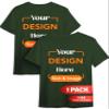 Custom T-Shirt - Personalized Tee Shirts for Men & Women - Customize Your Own US-Cotton Shirt with Front and Back Design add Your Image, Logo, Photo, Text - Tshirt in Forest, Adult XL, 1Pack view 1