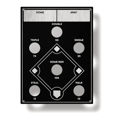 Pro-Graphx Baseball Beanbag Toss Game Wall Mounted Indoor Baseball Game for Game Room Decor or Bedroom Kid-Friendly Cornhole Game 31.5 Inches x 23.5 Inches, Perfect Size for Any Space Black and Silver
