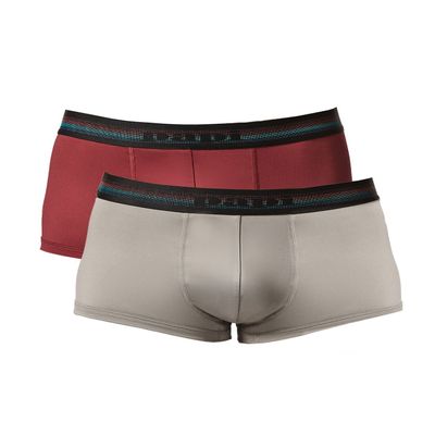 papi 2-Pack Brazilian Trunk - UMPA107 (Chiseled Stone/Beet Red, Large)
