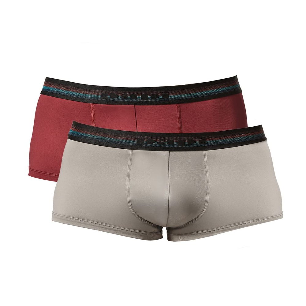 papi 2-Pack Brazilian Trunk - UMPA107 (Chiseled Stone/Beet Red, Large)