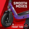 Razor Black Label E100 Electric Scooter for Kids Age 8 and Up, 8" Pneumatic Front Tire, Power Core High-Torque Hub Motor, Up to 10 mph, All-Steel Frame view 3