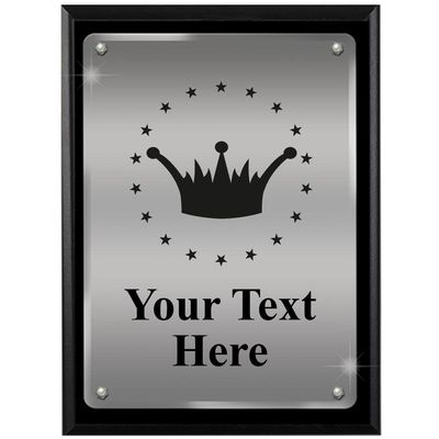 9 x 12 Engraved Custom Plaque, Crown Personalized Floating Acrylic Plaque