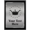 9 x 12 Engraved Custom Plaque, Crown Personalized Floating Acrylic Plaque view 1