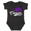 Xtreme Apparrel Colorado Skyline Kid's Baby Bodysuit for Baseball Fan (Black, 12M) view 1