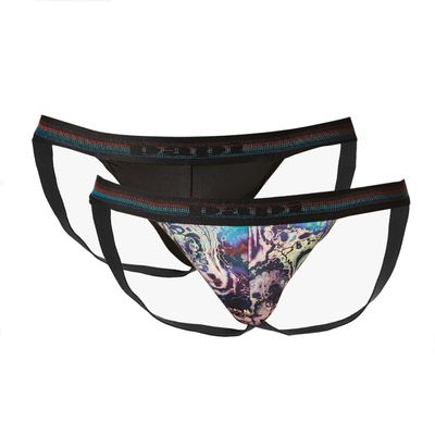 Papi UMPA108 2PK Microflex Performance Jockstrap Color Blue-Black