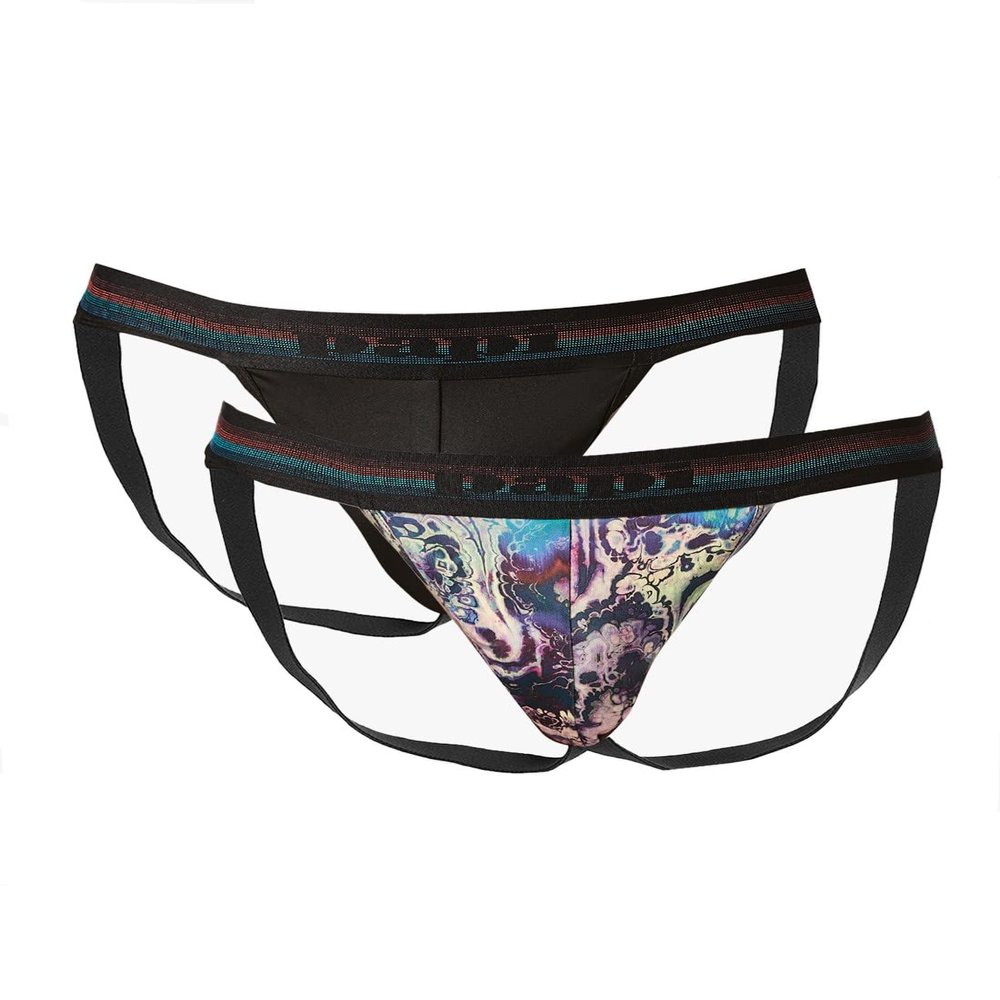 Papi UMPA108 2PK Microflex Performance Jockstrap Color Blue-Black