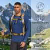 Mens UPF 50+ Lightweight Long Sleeve Casual T-Shirt Quick Dry UV Sun Protection for Outdoor Beach Hiking Fishing Exercise Dark Blue view 2