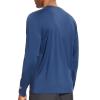 Mens UPF 50+ Lightweight Long Sleeve Casual T-Shirt Quick Dry UV Sun Protection for Outdoor Beach Hiking Fishing Exercise Dark Blue view 4
