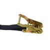 eRatchet 1" Tie-Down Ratchet Straps w/Vinyl Coated S-Hooks | 3,300 Lbs. Breaking Strength | Heavy Duty Cargo Straps for Flatbed, Trucks, and Trailers (2 Pack) (10 FT, Black) view 4