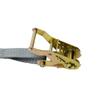 eRatchet 1" Tie-Down Ratchet Straps w/Vinyl Coated S-Hooks and Keeper | 2,000 Lbs. Breaking Strength | Cargo Straps for Flatbed, Trucks, and Trailers (2 Pack) (20 FT, Gray) view 4