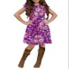 21KIDS Girls Floral Dress Kids Boho Ruffle Sleeve Pleated Casual Dress with Pockets for Girls, Purple, 12 Years view 2