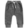 Mubineo Toddler Baby Boy Girl Infant Basic Plain Sweatpants Comfy Cotton Pants with Pockets (Dark Grey, 18-24 Months) view 1