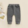 Mubineo Toddler Baby Boy Girl Infant Basic Plain Sweatpants Comfy Cotton Pants with Pockets (Dark Grey, 18-24 Months) view 4