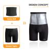 Akkad Kuti Sauna Sweat Shorts for Men Workout Compression Shorts Tummy Control Shapewear High Waist (Sauna Shorts Silver,L) view 4