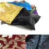 2 Pack Supersize Soulful Hand-Stitched Silk Pouch Warm Touch Chinese Brocade Bag Human-Touched Artisan Drawstring Sack Emotional Craft Gift for Her Unique Handmade Keepsake 8x11 inch (blue) view 3