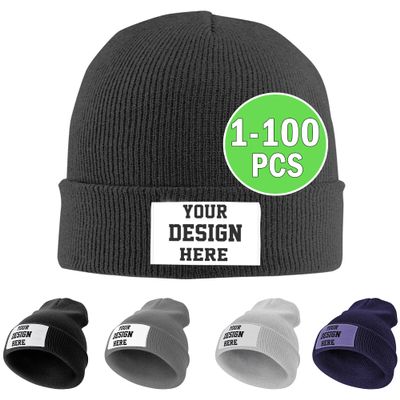 Custom Beanie Custom Hat Customizable Photo Text Customized Beanie Hat Classic Knit Hat Warm Beanie Mens Funny Hat Winter Hat