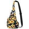 HUA ANGEL Floral Sling Bag, Small Lightweight Crossbody Shoulder Chest Bag for Men & Women Compact Travel Hiking Mini Daypack view 1