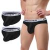 SUMABA Mens Sports Briefs Underwear Ice Silk Cool Stretch Briefs Big Pouch Low Rise Athletic Workout Underpants Black 3P Xl view 1