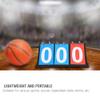 Flip Scoreboard, 2/3/4 Digit Portable Scoreboard for Various Sports, Soccer, Basketball, Table Tennis, etc (Three Digit Scoreboard view 3