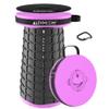 ALEVMOOM Upgraded 19.7" XXL Collapsible Stool with Cushion, Portable Telescoping Stool Capacity 1000lbs Heavy Duty Retractable Folding Chair for Adults for Camping Fishing Hiking BBQ view 1