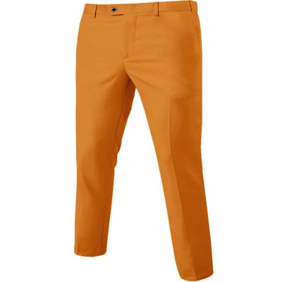 YND Men's Business Suit Pants Slim Fit Flex Flat Front Pant, Orange, 3X-Large