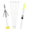LEANPRO Bowfishing Arrows 6 Pack with Broadheads and Safty Slides 32 inches Archery Fiberglass for Compound Bow Recurve Bow Fishing Hunting view 1
