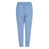 JOFOW Women Cotton Li NEN Suit Fashion Comfortable Short Sleeve and Long Pants Solid Color view 2