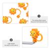 10Pcs Sun Shaped Silicone Straw Tops Reusable Dust Plug Covers for 6-8Mm Drinking Straws Protective Straw Sleeves for Tumblers and Outdoor Use view 3