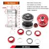 BOXKAT 34mm Headset, Straight Tube Frame Headsets 1-1/8Inches Bike Accessory Black Red Machining Aluminum Alloy (Color : Red, Size : 34mm) view 2