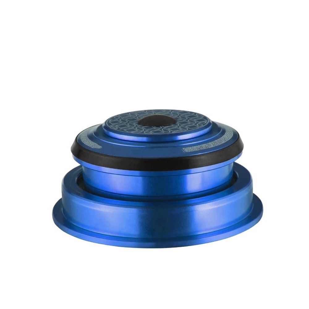 44-55mm Bike Headset Aluminum Alloy Mountain Bike Headsets Bearing with Top Cap Straight Tapered Frame Accessory (Color : Blue)