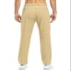 TBMPOY Men's Lightweight Hiking Travel Pants Athletic Outdoor Sports Elastic Waist Water Resistant Sweatpants 2 Pockets Light Khaki XXL view 3