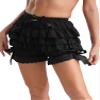 YiZYiF Women's Adult Cotton Japanese Ruffled Pumpkin Shorts Pants Bloomers Safety Under Pants Black Large view 4