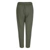 JOFOW Women Cotton Li NEN Suit Fashion Comfortable Short Sleeve and Long Pants Solid Color view 2