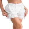 Hularka Women's Lolita Bloomers Shorts Tiered Frilly Culottes Shorts Maid Cosplay Ruffled Panties White X-Large view 2