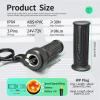 MUSELK Electric Bike Full Twist Throttle Right Handle Throttle 24V 36V 48V 60V 72V with 3 pin Waterproof/SM Connector for EBike or Folding Electric Scooter (20X-Full-WP) view 2